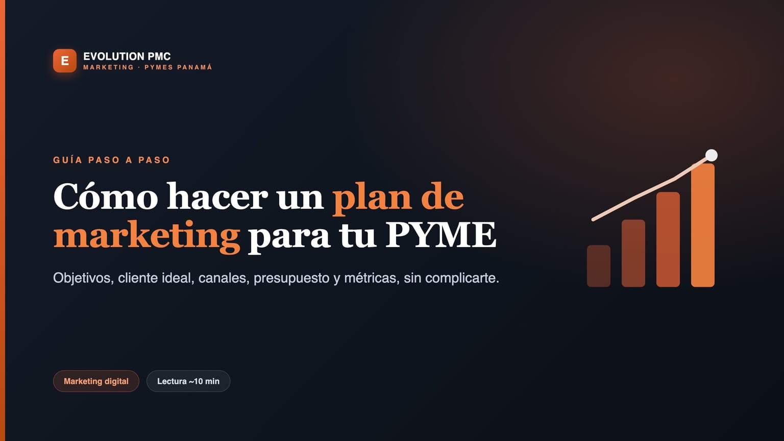 Dueño de una PYME en Panamá trabajando en el plan de marketing para PYMES de su negocio